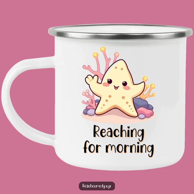 Funny Starfish Camping Mug: Waving Tentacle Ocean Camp Cup Funny Gift