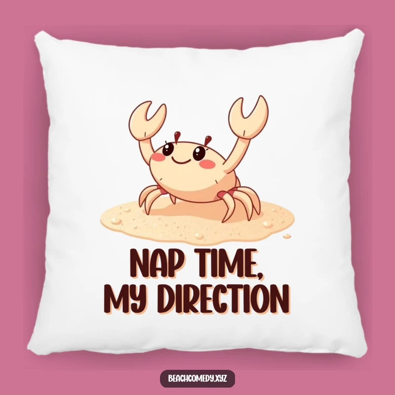 Funny Crab Pillow: Cozy Sideways Scuttler Accent Cushion Funny Gift