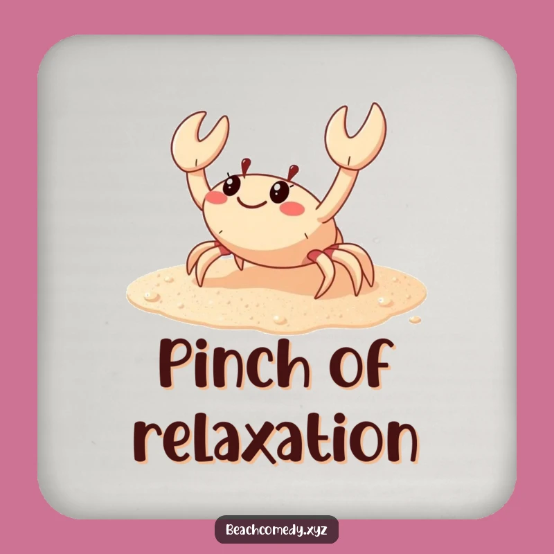 Funny Crab Drink Coaster: Sparkling Sand Sideways Scuttler Coaster Funny Gift Set