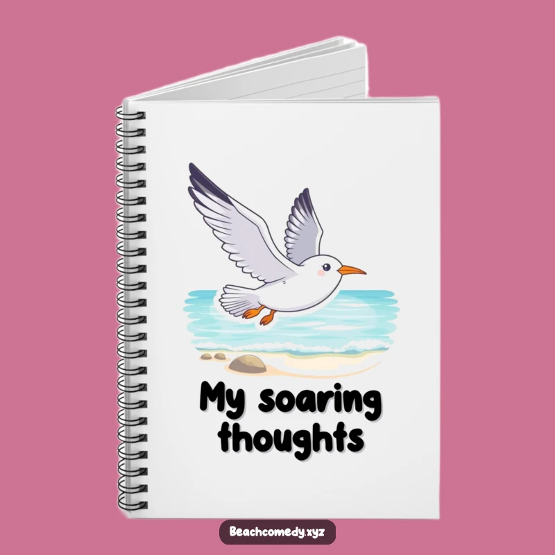 Funny Seagull Notebook: Soaring Beach Journal Funny Gift
