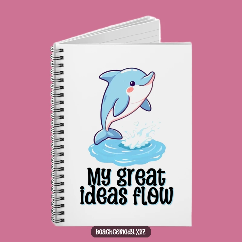 Funny Dolphin Notebook: Leaping Ocean Journal Funny Gift for Students
