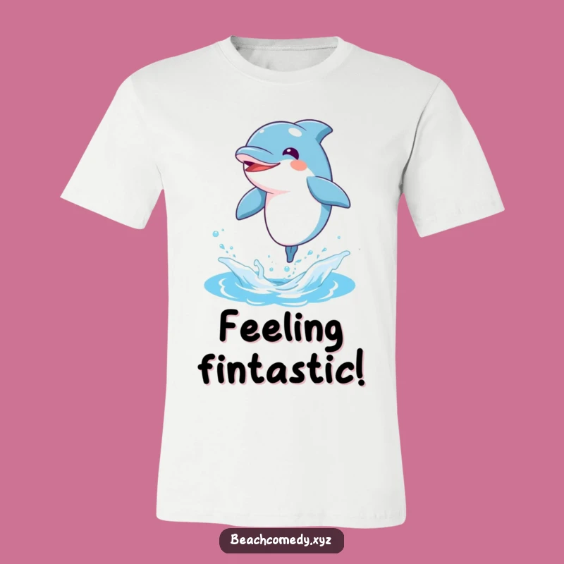Funny Dolphin Leaping T-Shirt: Joyful Ocean Character Tee, Ideal Funny Gift