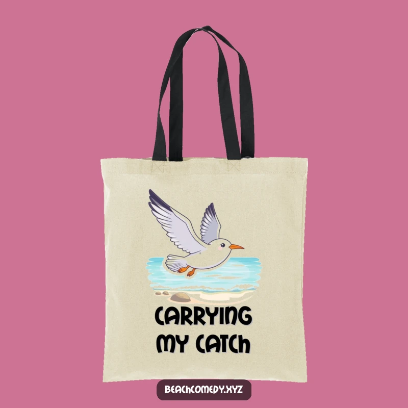 Funny Seagull Tote Bag: Spacious Soaring Beach Accessory Funny Gift